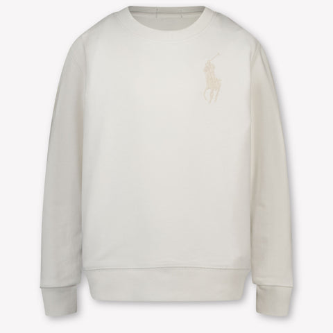 Ralph Lauren Kids Boys Sweater In White