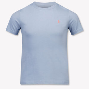 Ralph Lauren Kids Boys T-Shirt In Light Blue
