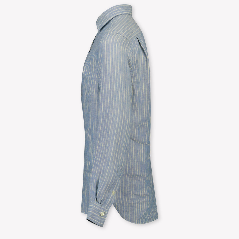 Ralph Lauren Kids Boys Blouse In Light Blue