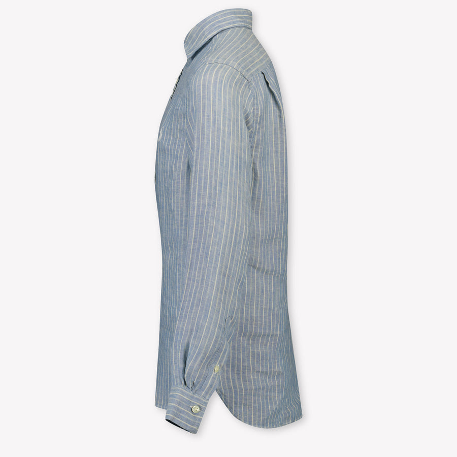 Ralph Lauren Kinder Jongens Blouse In Licht Blauw