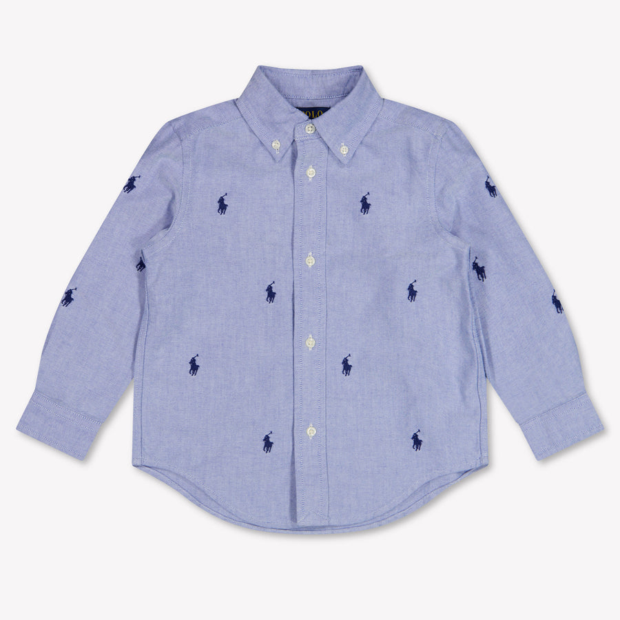 Ralph Lauren Kinder Jongens Blouse In Licht Blauw