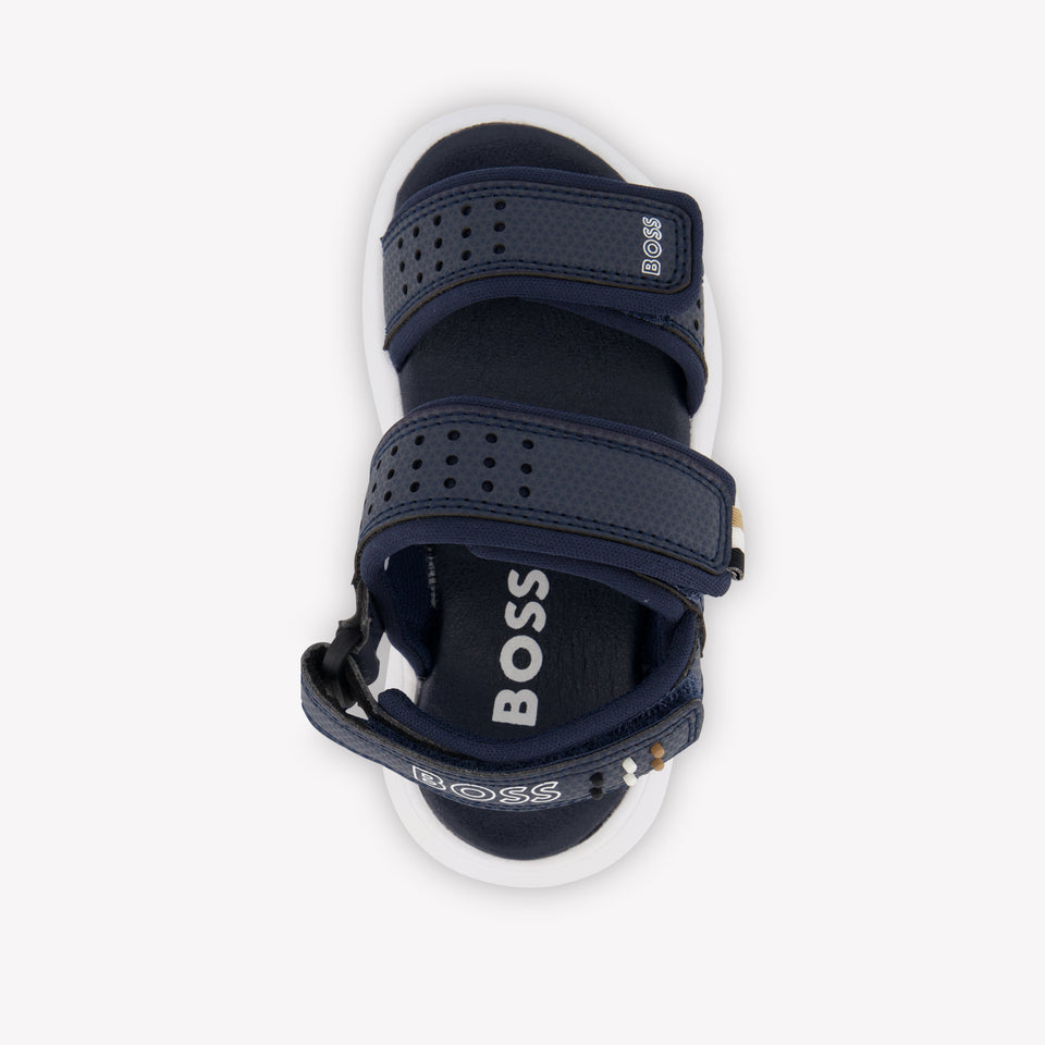 Boss Boys Sandals In Navy