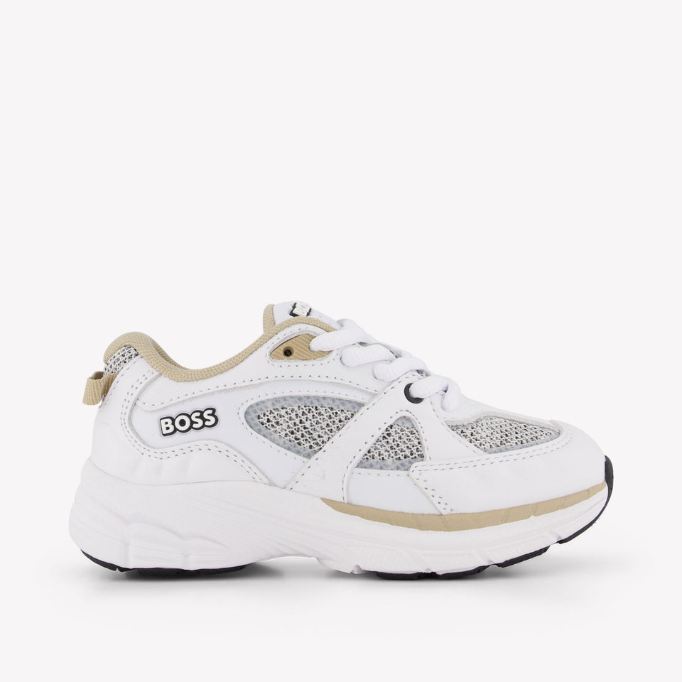 Boss Jongens Sneakers In Wit