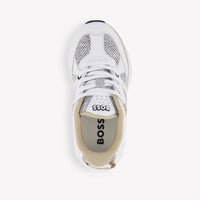 Boss Jongens Sneakers In Wit