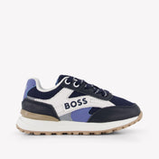Boss Boys Sneakers In Navy