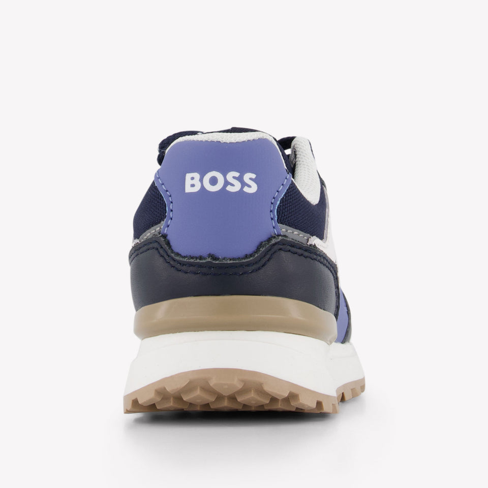 Boss Boys Sneakers In Navy