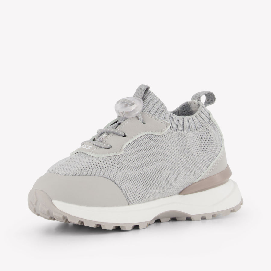 Boss Jongens Sneakers In Grijs