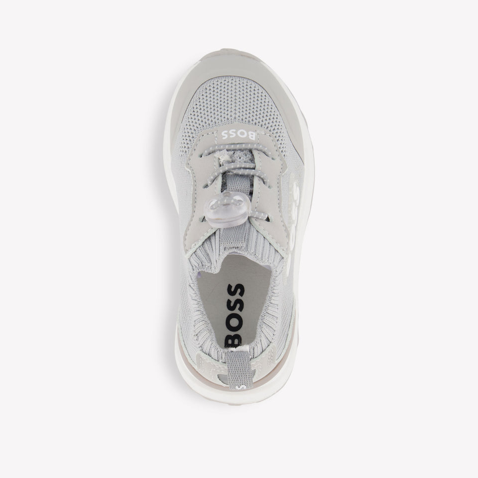 Boss Boys Sneakers In Gray