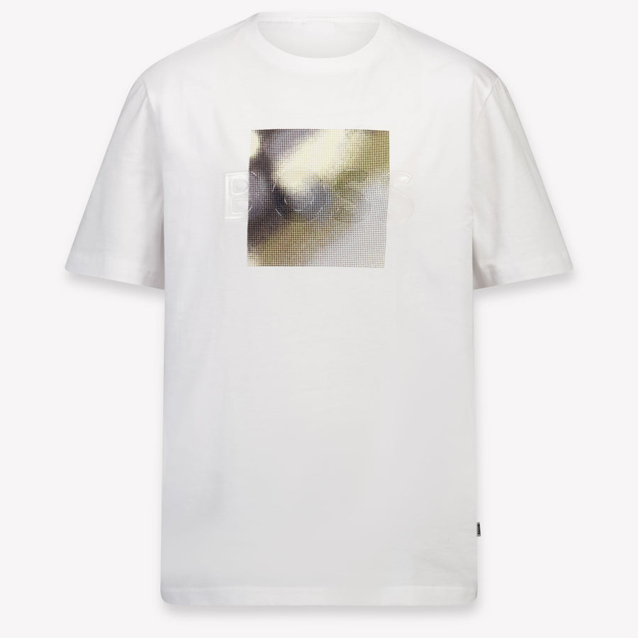 Boss Kinder Jongens T-Shirt In Wit