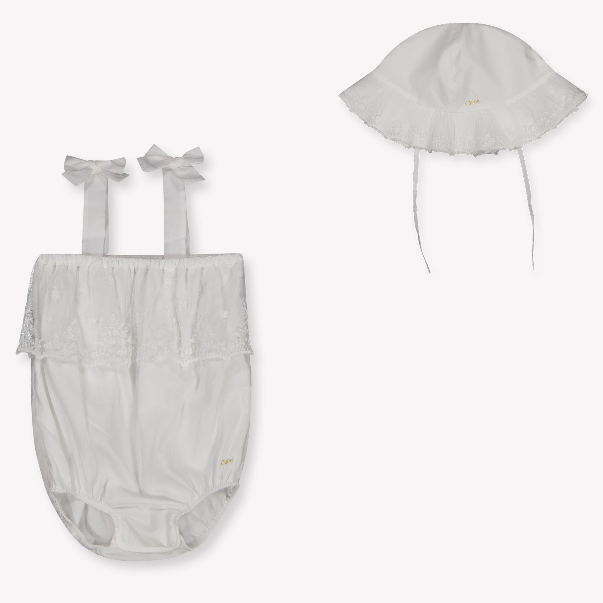 Chloe Baby Girls Set In White
