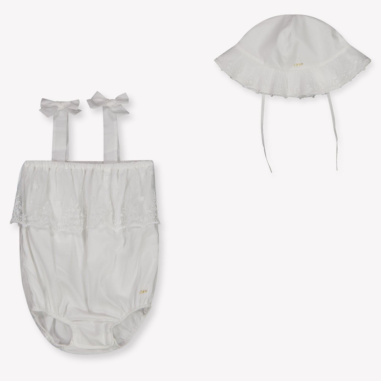 Chloe Baby Girls Set In White