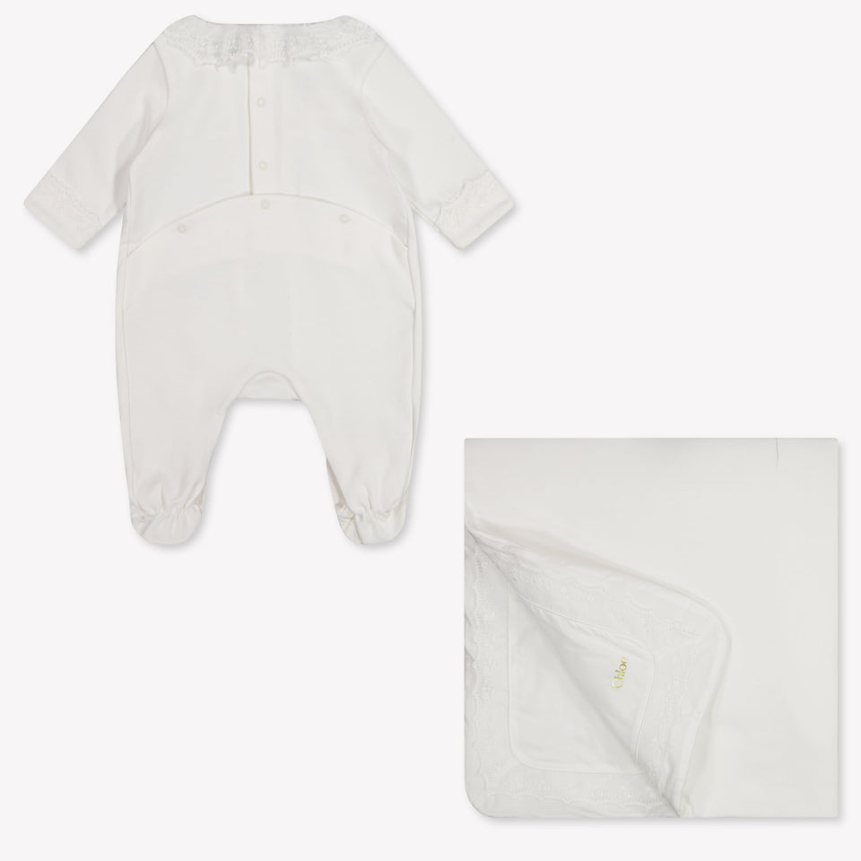 Chloe Baby Girls Set In White