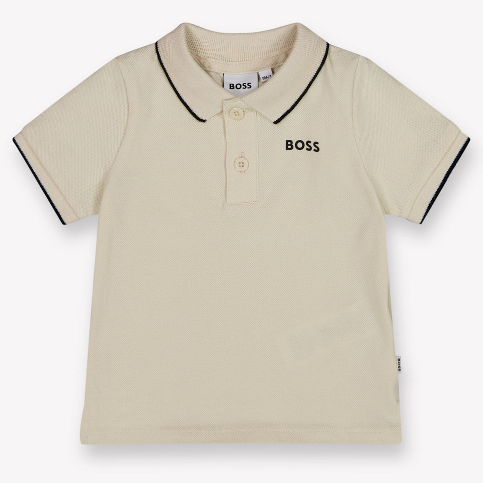 Boss Baby Boys Polo In Light Beige