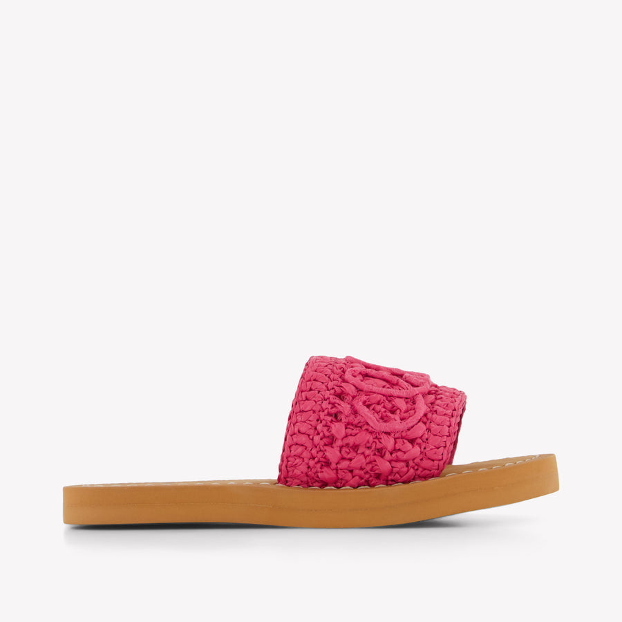 Chloe Kinder Meisjes Slippers In Fuchsia