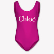 Chloe Kids Girls Swimwear In Fuchsia