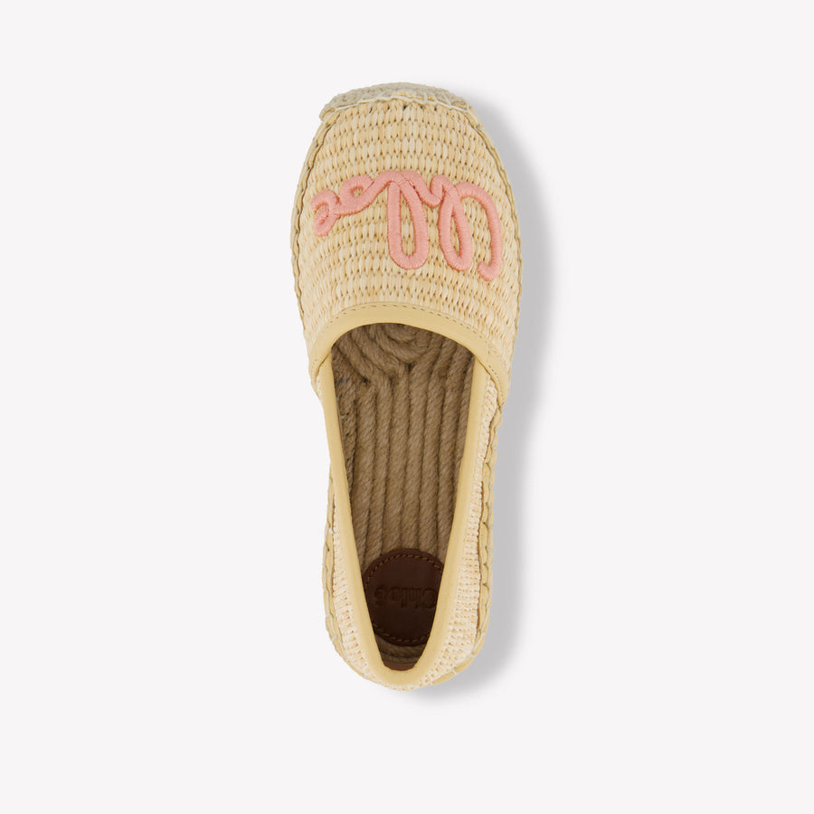 Chloe Girls Shoes In Light Beige