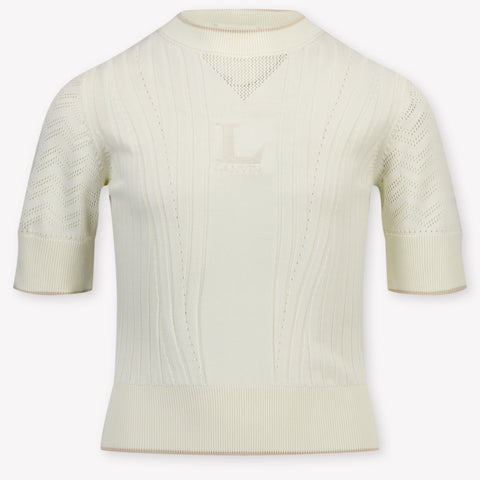 Lanvin Kinder Meisjes T-Shirt in Ecru