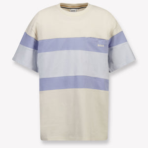 Boss Kinder Jongens T-Shirt In Licht Beige