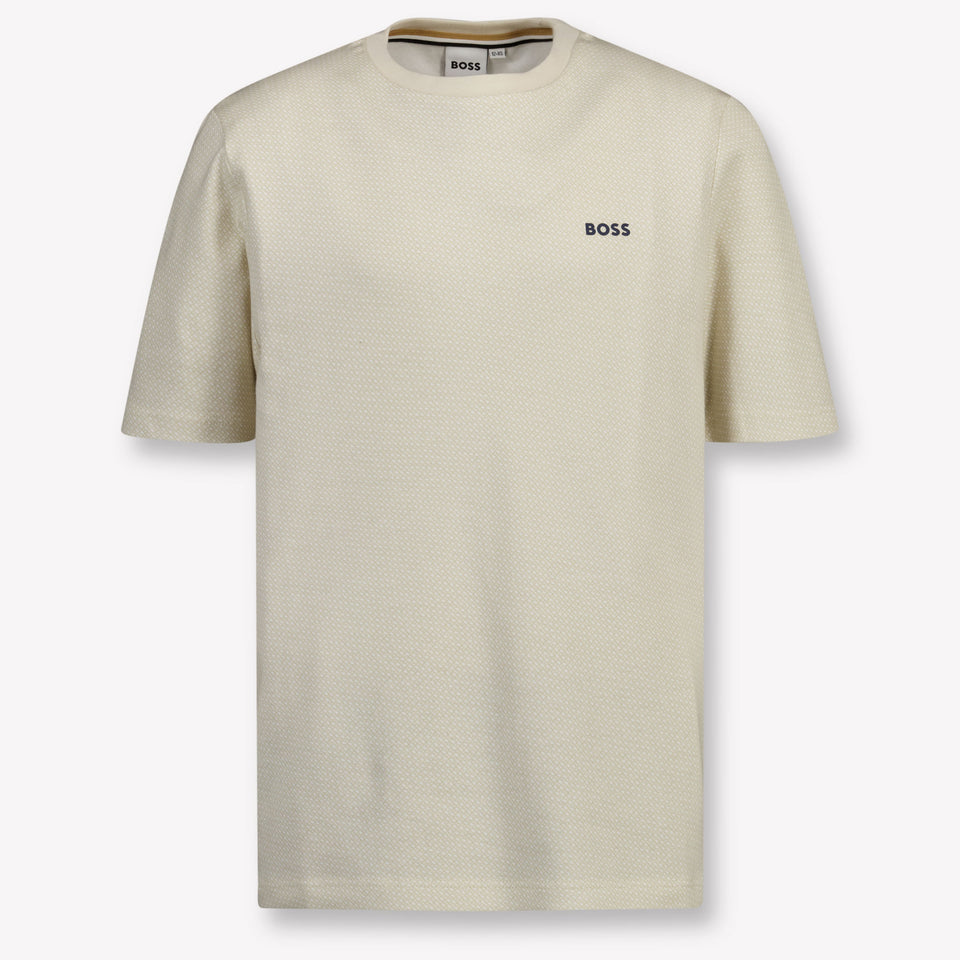 Boss Kids Boys T-Shirt In Light Beige