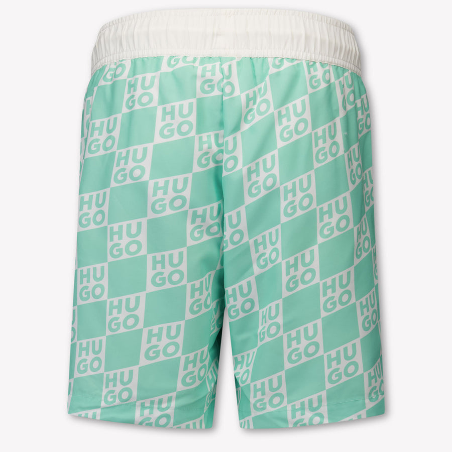 HUGO Kids Boys Swimwear In Mint