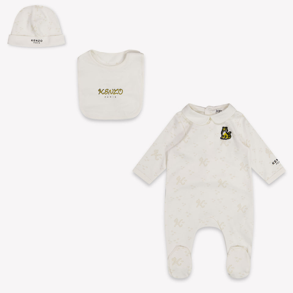 Kenzo Kids Baby Boys Playsuit In OffWhite