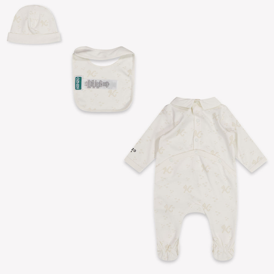 Kenzo Kids Baby Boys Playsuit In OffWhite