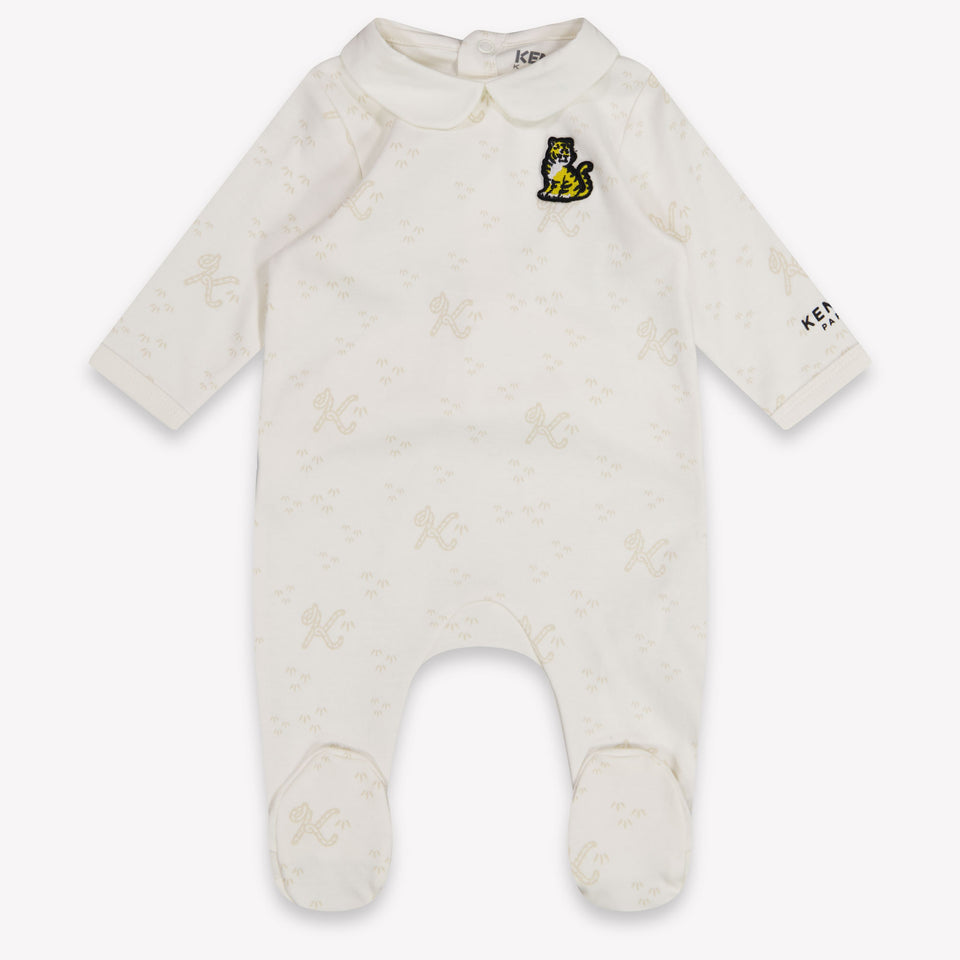 Kenzo Kids Baby Boys Playsuit In OffWhite