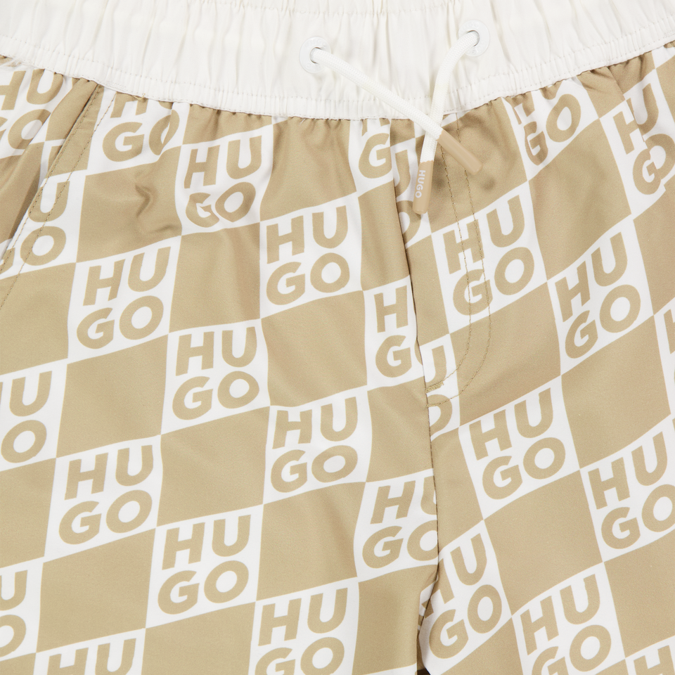 HUGO Kids Boys Swimwear In Beige
