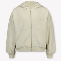 Chloe Kids Girls Cardigan In Beige
