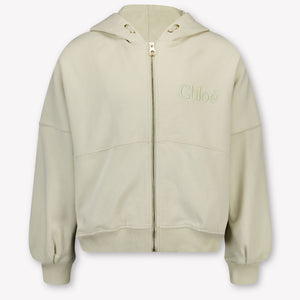 Chloe Kids Girls Cardigan In Beige