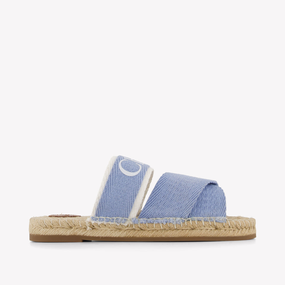 Chloe Meisjes Slippers In Licht Blauw