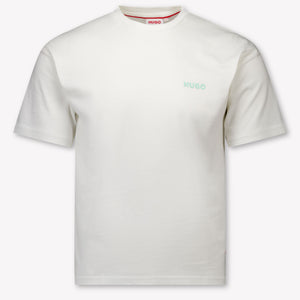 HUGO Kids Boys T-Shirt In OffWhite