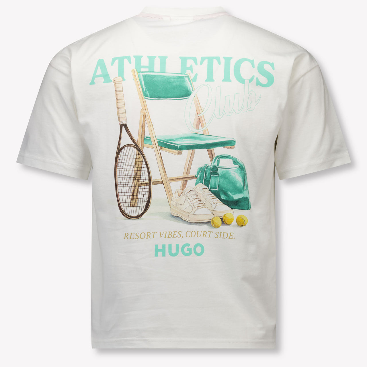HUGO Kids Boys T-Shirt In OffWhite