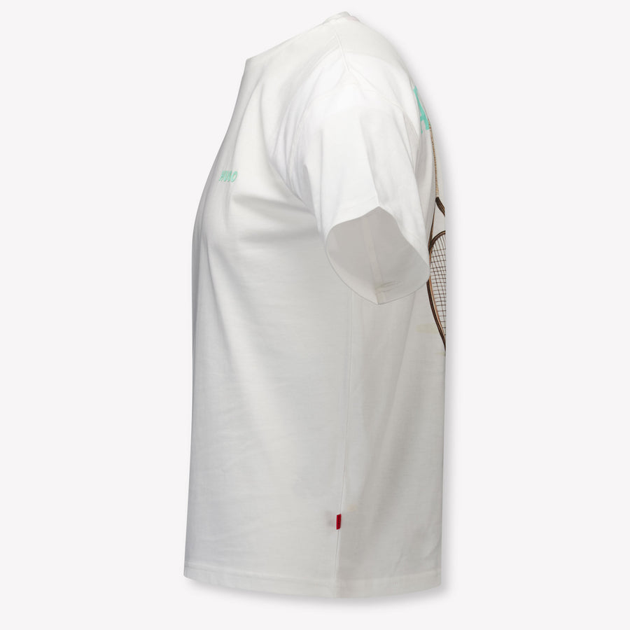 HUGO Kids Boys T-Shirt In OffWhite