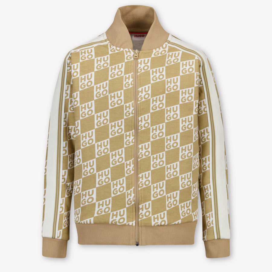 HUGO Kids Boys Cardigan In Beige