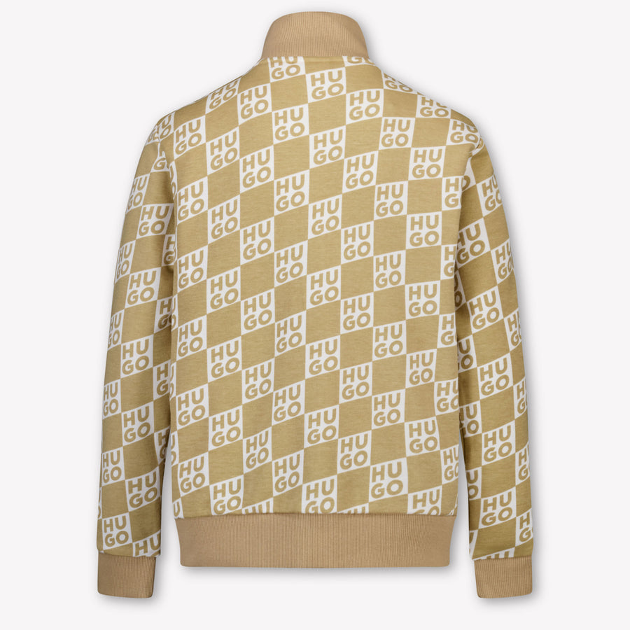 HUGO Kids Boys Cardigan In Beige