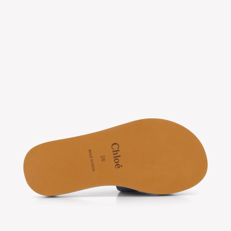 Chloe Meisjes Slippers In Licht Blauw