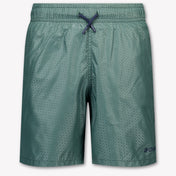 Boss Kids Boys Swimwear In Green