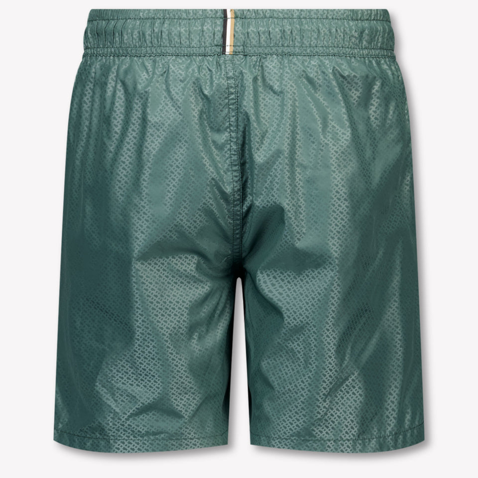 Boss Kids Boys Swimwear In Green