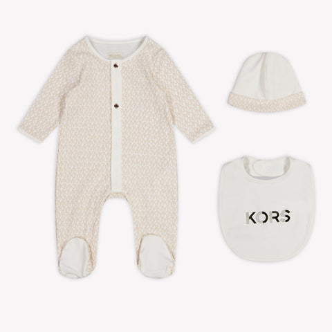 Michael Kors Baby Girls Playsuit In Beige
