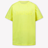 HUGO Kids Boys T-Shirt In Yellow