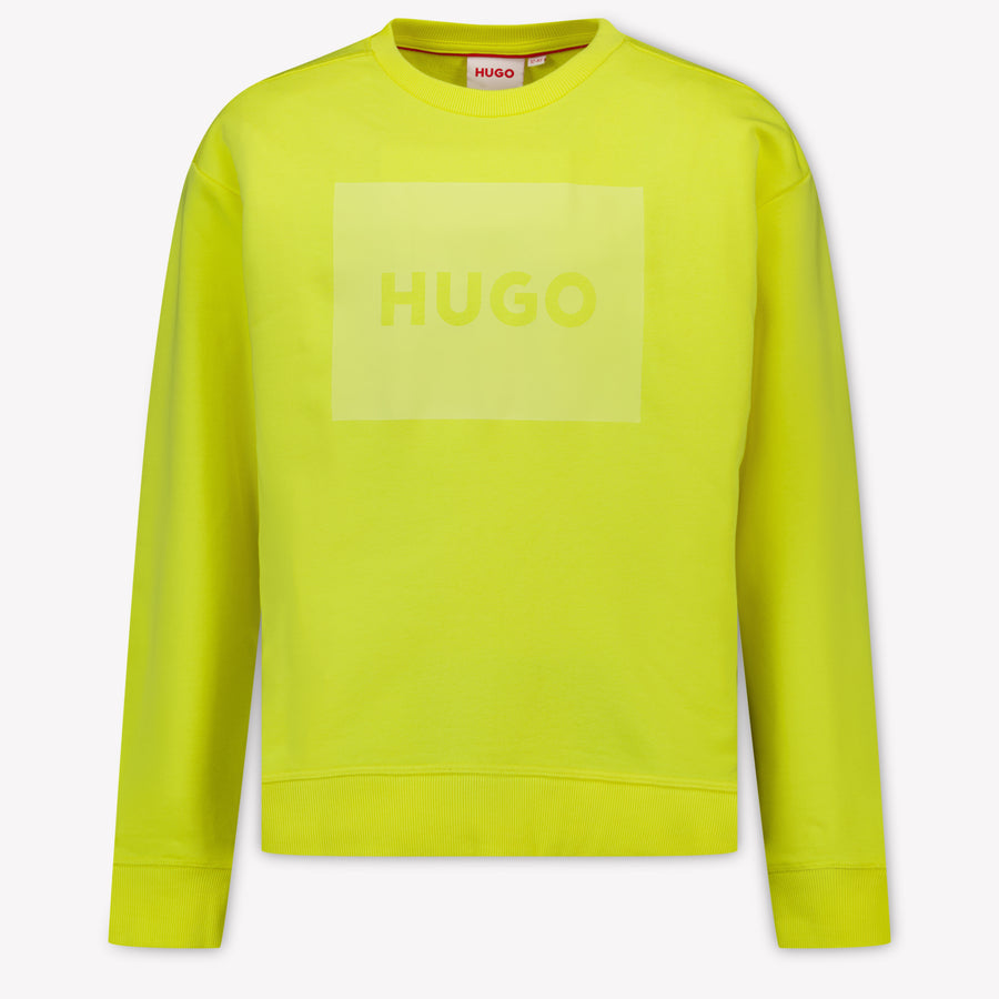 HUGO Kids Boys Sweater In Yellow