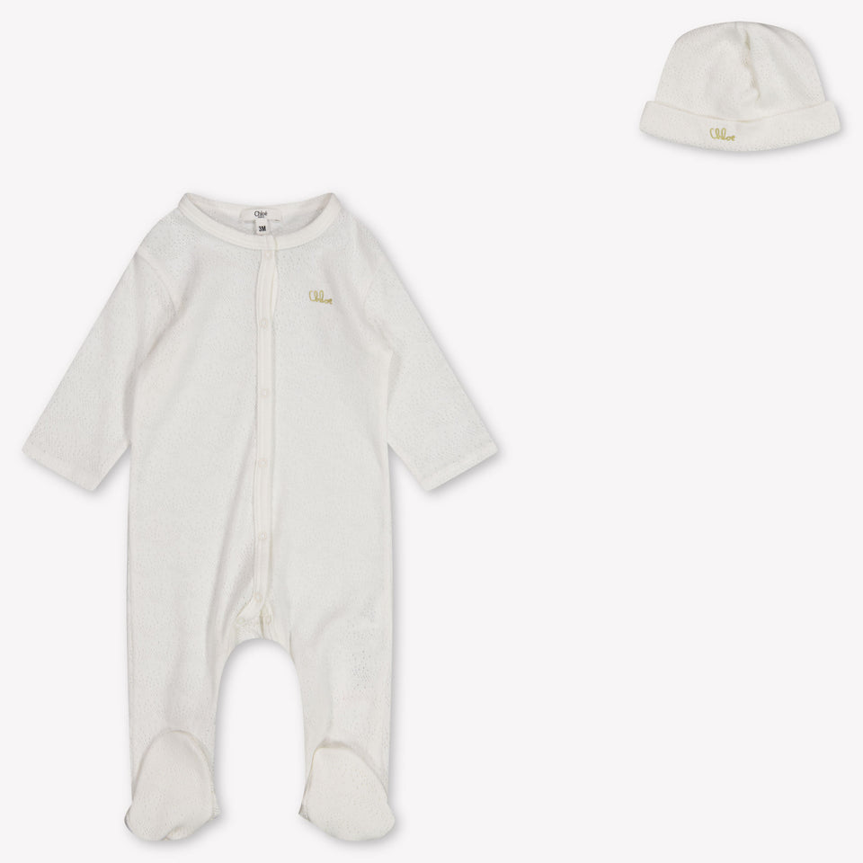 Chloe Baby Girls Playsuit In White