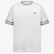 Boss Kinder Jongens T-Shirt In Wit