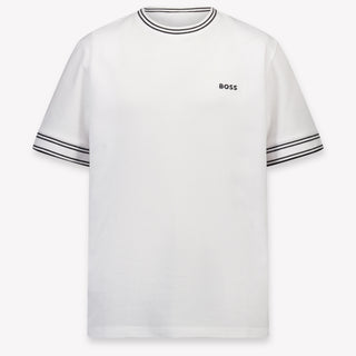 Boss Kinder Jongens T-Shirt In Wit