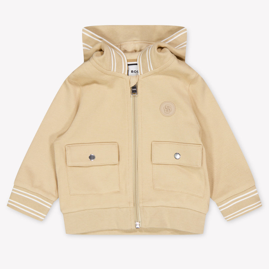 Boss Baby Boys Cardigan In Beige