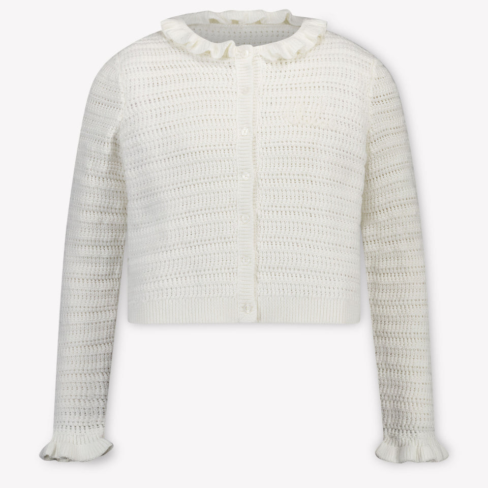 Chloe Kids Girls Cardigan In White