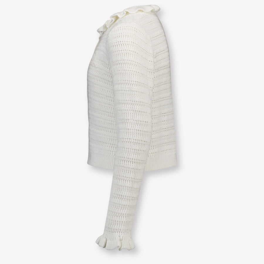 Chloe Kids Girls Cardigan In White