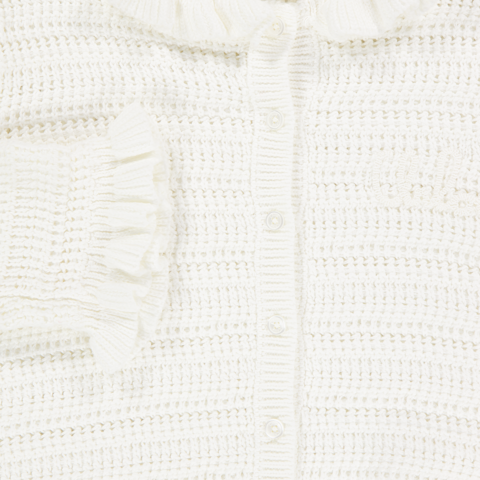 Chloe Kids Girls Cardigan In White