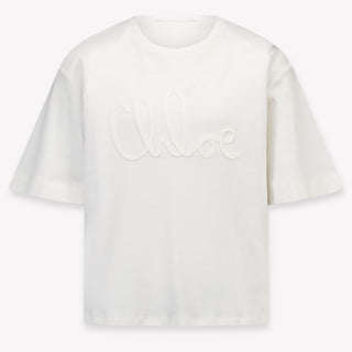 Chloe Kids Girls T-Shirt In White